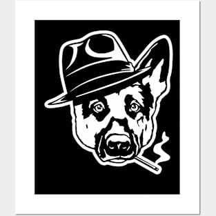 German Shepherd Mobster Posters and Art